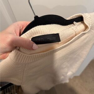 Large (fits like a small) sweater cropped top